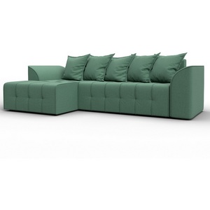 Изображение товара Диван угловой Лига-113 угол левый (ДСП,Рогожка/Зеленый) Лига Диванов 136706L