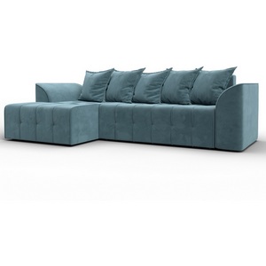 Изображение товара Диван угловой Лига-113 угол левый (ДСП,Велюр/Бирюзовый) Лига Диванов 136722L