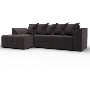 Изображение товара Диван угловой Лига-113 угол левый (ДСП,Велюр/Коричневый) Лига Диванов 136725L