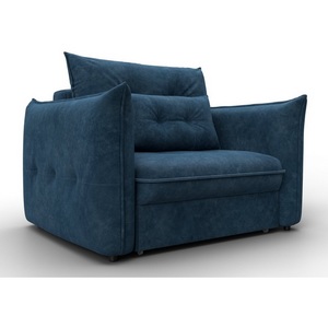 Изображение товара Кресло Лига-100 НПБ (ДСП,Фанера,Велюр/Синий) Лига Диванов 136991