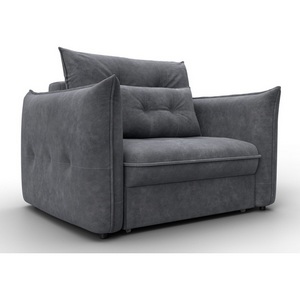 Изображение товара Кресло Лига-100 НПБ (ДСП,Фанера,Велюр/Темно-серый) Лига Диванов 136992