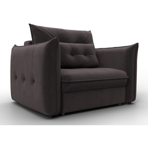 Изображение товара Кресло Лига-100 НПБ (ДСП,Фанера,Велюр/Коричневый) Лига Диванов 136998