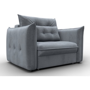 Изображение товара Кресло Лига-100 НПБ (ДСП,Фанера,Велюр/Серый) Лига Диванов 137001