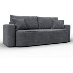 Изображение товара Диван прямой Лига-118 НПБ (ДСП,ЛДСП,Брус,Фанера,Велюр/Темно-серый) Лига Диванов 137068