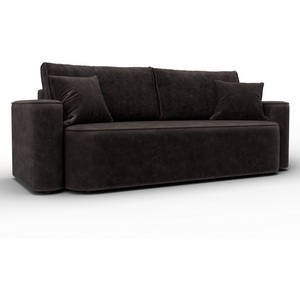 Изображение товара Диван прямой Лига-118 НПБ (ДСП,ЛДСП,Брус,Фанера,Велюр/Коричневый) Лига Диванов 137071