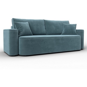 Изображение товара Диван прямой Лига-118 НПБ (ДСП,ЛДСП,Брус,Фанера,Велюр/Бирюзовый) Лига Диванов 137073