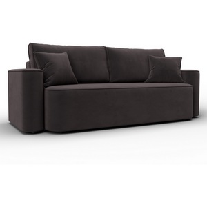 Изображение товара Диван прямой Лига-118 НПБ (ДСП,ЛДСП,Брус,Фанера,Велюр/Коричневый) Лига Диванов 137076