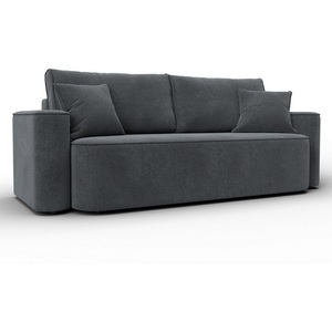 Изображение товара Диван прямой Лига-118 НПБ (ДСП,ЛДСП,Брус,Фанера,Велюр/Светло-серый) Лига Диванов 137082