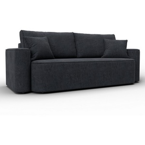 Изображение товара Диван прямой Лига-118 НПБ (ДСП,ЛДСП,Брус,Фанера,Велюр/Темно-серый) Лига Диванов 137083