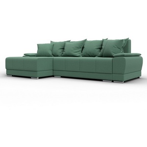 Изображение товара Диван угловой Лига-119 угол левый (ДСП,Брус,Фанера,ЛДС,Рогожка/Зеленый) Лига Диванов 137088L