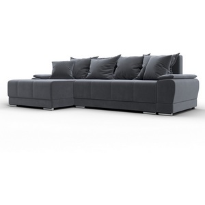 Изображение товара Диван угловой Лига-119 угол левый (ДСП,Брус,Фанера,ЛДС,Велюр/Серый) Лига Диванов 137092L