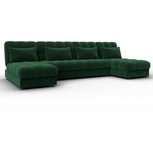 Изображение товара Диван П-образный Лига-116 НПБ (ДСП,ЛДСП,Велюр/Зеленый) Лига Диванов 137328