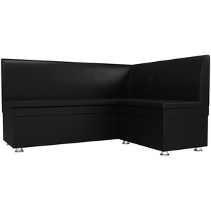 Изображение товара Кухонный угловой диван Уют правый (экокожа черная) Лига Диванов 28387