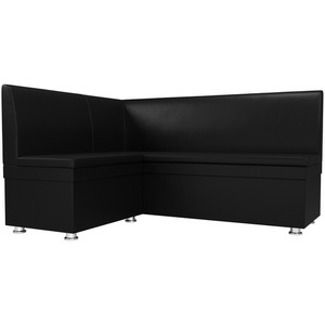 Изображение товара Кухонный угловой диван Уют левый (экокожа черная) Лига Диванов 28387L
