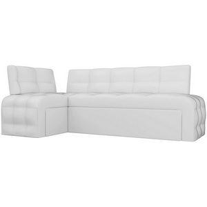 Изображение товара Кухонный угловой диван Люксор левый (экокожа белая) Лига Диванов 28595L