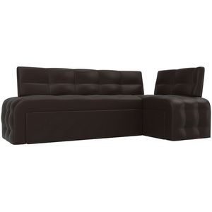 Изображение товара Кухонный угловой диван Люксор правый (экокожа коричневая) Лига Диванов 28596