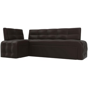 Изображение товара Кухонный угловой диван Люксор левый (экокожа коричневая) Лига Диванов 28596L