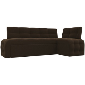 Изображение товара Кухонный угловой диван Люксор правый (микровельвет коричневый) Лига Диванов 28603