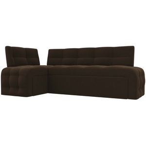 Изображение товара Кухонный угловой диван Люксор левый (микровельвет коричневый) Лига Диванов 28603L