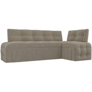 Изображение товара Кухонный угловой диван Люксор правый (микровельвет бежевый) Лига Диванов 28605