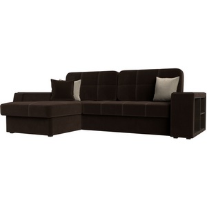 Изображение товара Угловой диван Брюссель левый (микровельвет коричневый) Лига Диванов 29388L