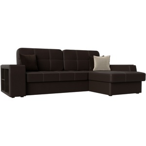 Изображение товара Угловой диван Брюссель правый (экокожа коричневая) Лига Диванов 29396