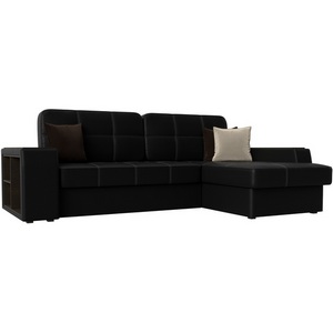 Изображение товара Угловой диван Брюссель правый (экокожа черная) Лига Диванов 29397 Изображение товара Угловой диван Брюссель правый (экокожа черная) Лига Диванов 29397