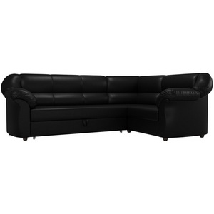 Изображение товара Диван угловой Карнелла правый (экокожа черная) Лига Диванов 29433