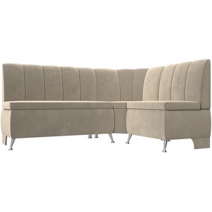 Изображение товара Кухонный угловой диван Кантри правый (микровельвет бежевый) Лига Диванов 29446