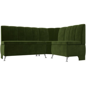 Изображение товара Кухонный угловой диван Кантри правый (микровельвет зеленый) Лига Диванов 29447