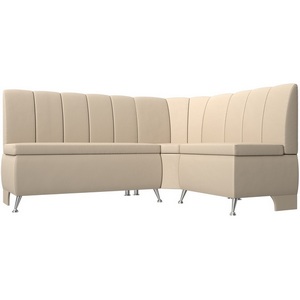 Изображение товара Кухонный угловой диван Кантри правый (экокожа бежевая) Лига Диванов 29451