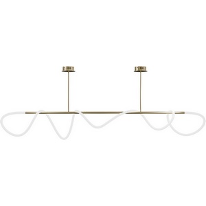 Изображение товара Потолочная светодиодная люстра на штанге с гибким неоном Lightera Nyasa LE117L-150GA WIFI (Умный дом, Алиса)