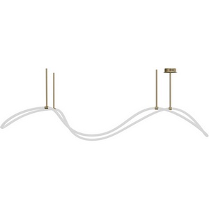 Изображение товара Потолочная светодиодная люстра на штанге с гибким неоном Lightera Nyasa LE117L-150GB WIFI (Умный дом, Алиса)