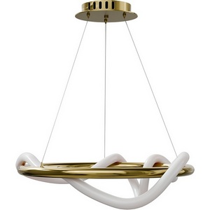 Изображение товара Подвесной светильник кольцо с гибким неоном Lightera Nyasa LE217L-40G WIFI (Умный дом, Голосовое, Алиса)