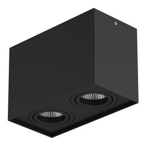 Изображение товара Потолочный светильник прямоугольный с черным плафоном 52087 Lightstar Rettango 052087