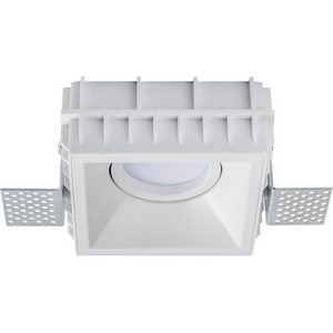 Изображение товара Точечный светильник встраиваемый с цоколем gu5.3 под гипсокартон с рамкой Lightstar Domino G214506