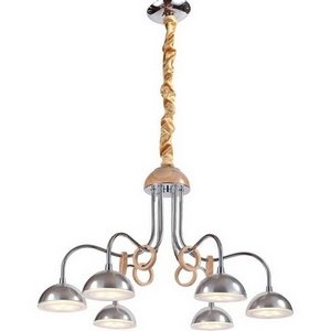 Изображение товара Люстра led подвесная с 6 лампочками бук 064.6 Lucia Tucci Natura Led