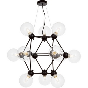 Изображение товара Подвесной светильник молекулы Lumina Deco Zodiak LDP 160N-12 BK+PR