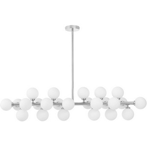 Изображение товара Потолочная люстра молекулы на штанге Lumina Deco Marsiada LDP 6033-24 CHR