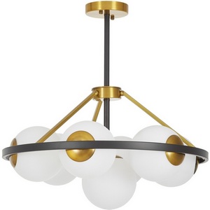 Изображение товара Потолочная люстра на штанге Lumina Deco Donzano LDP 8034-7 BK+WT шарики