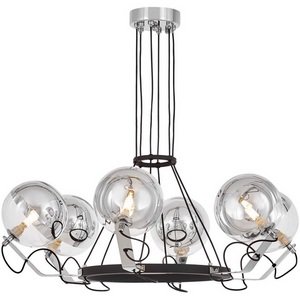 Изображение товара Подвесная люстра Lumina Deco Marseo LDP 9110-6 BK+CHR шарики