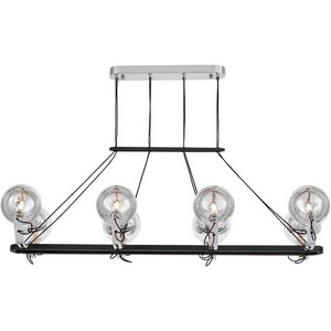 Изображение товара Подвесная люстра Lumina Deco Marseo LDP 9110-8-PR BK+CHR шарики