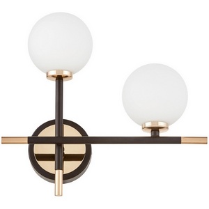 Изображение товара Настенный светильник асимметрия Lumina Deco Marsiada LDW 6033N-2 RT BK+FGD