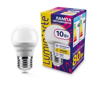 Изображение товара Светодиодная лампа 10Вт 3000K E27 Lumin'arte LSTD-G45-10W3KE27