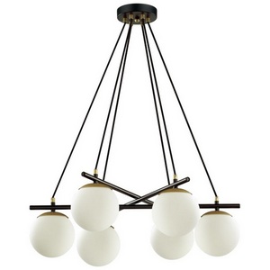 Изображение товара Подвесная люстра для гостиной с 6 лампами черный, золотой E27 6*60W Lumion Randi 5212/6 в форме шара