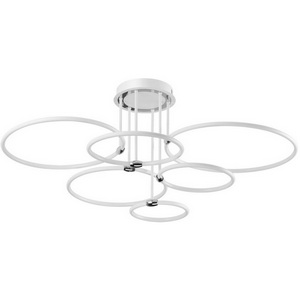 Изображение товара Люстра потолочная Lumion Ursula 5282/99CL LEDIO белый, хром LED 156W 9899Лм 3000-6000K с пультом ДУ 220V