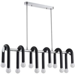 Изображение товара Потолочная люстра на штанге Lumion Caspian 5699/12C черный, хром E14 12*60W 220V