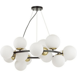 Изображение товара Люстра подвесная длиной 70 см Lumion Melona 6508/14 черный, белый, бронза E14 14*40W 220V шарики