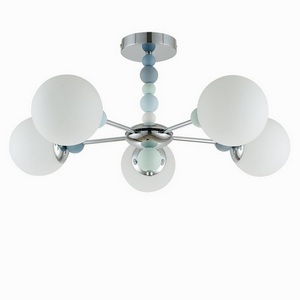 Изображение товара Потолочная люстра для гостиной высотой 30 см на штанге Lumion Sunday 6525/5C хром E14 5*40W 220V шарики