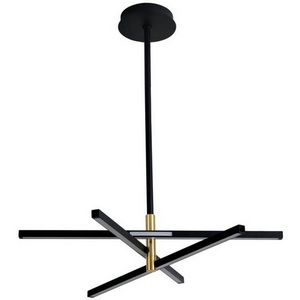 Изображение товара Потолочная люстра на штанге Lumion Parker 6547/56L черный, золотой LED 56W 4000K 2160Лм 220V